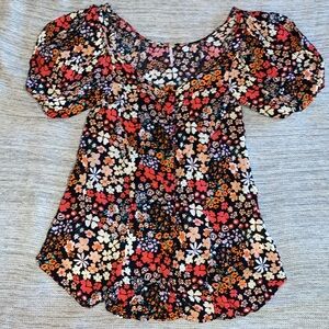 Free People top blouse sz XS floral
